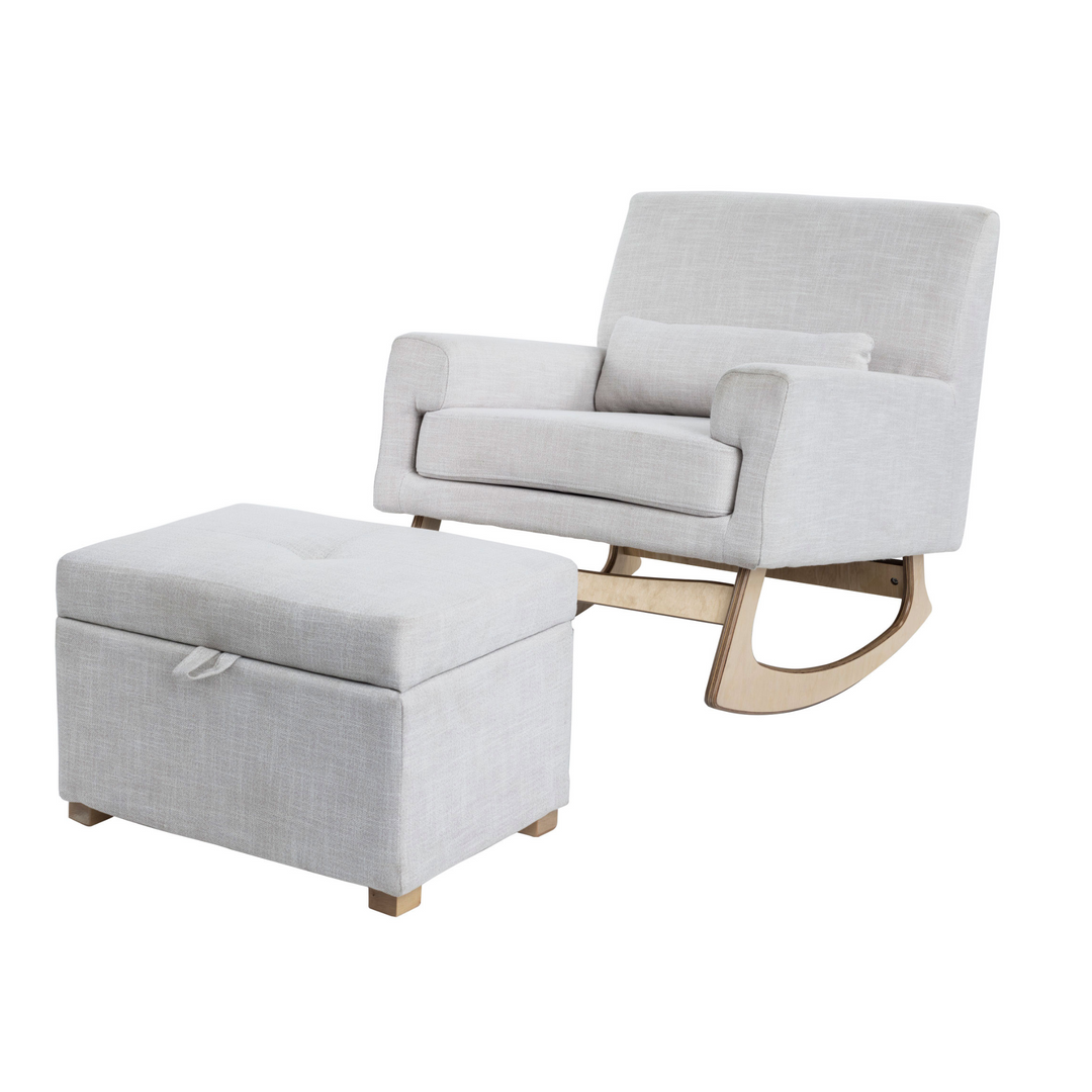 Serena Rocking & Nursing Chair and Footstool Set - Oat