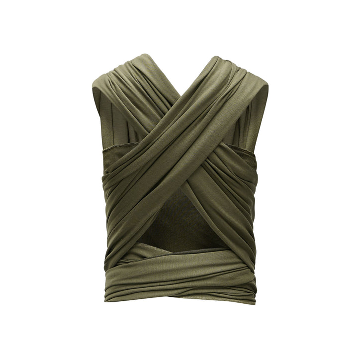 Gaia Baby Carry Stretchy Baby Wrap Pure Tencel™ in Forest Green back