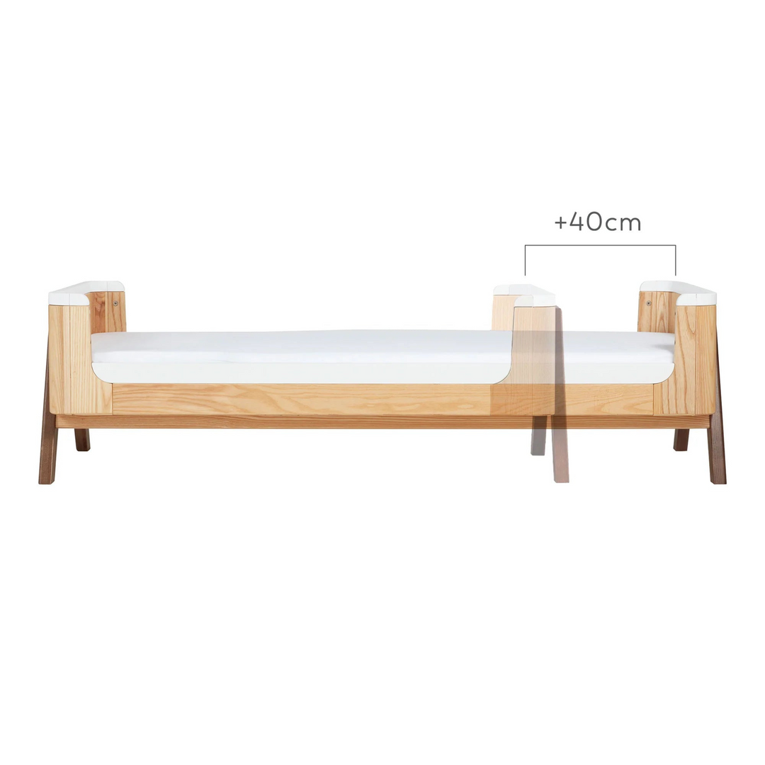Gaia Baby Hera Cot Bed to Junior Bed Expansion Kit - Natural ash and Walnut