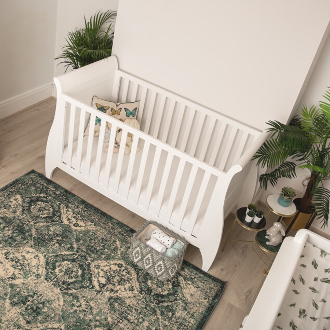 Gaia Baby Leto Cot Bed in a gender neutral nursery