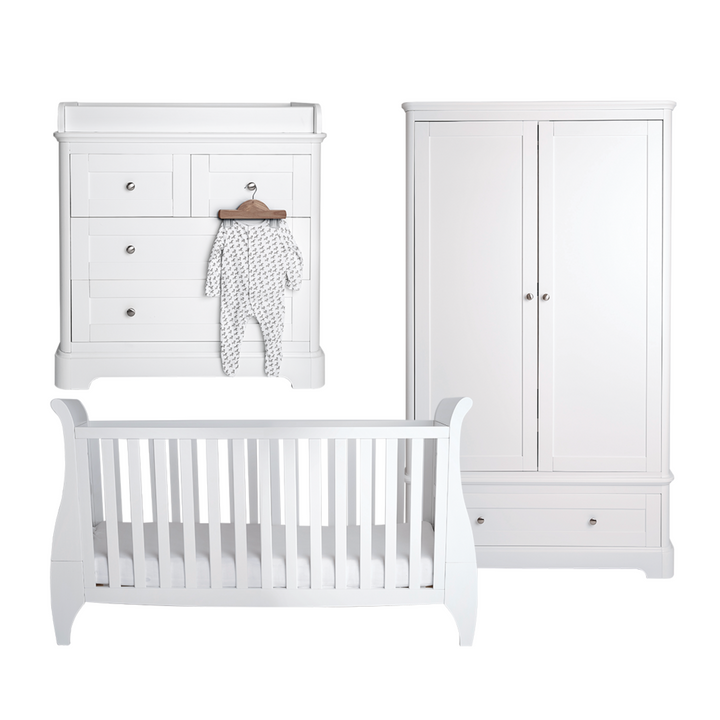 Gaia Baby Leto Room Set. Consists of Leto Cot Bed, Leto Dresser and Leto wardrobe