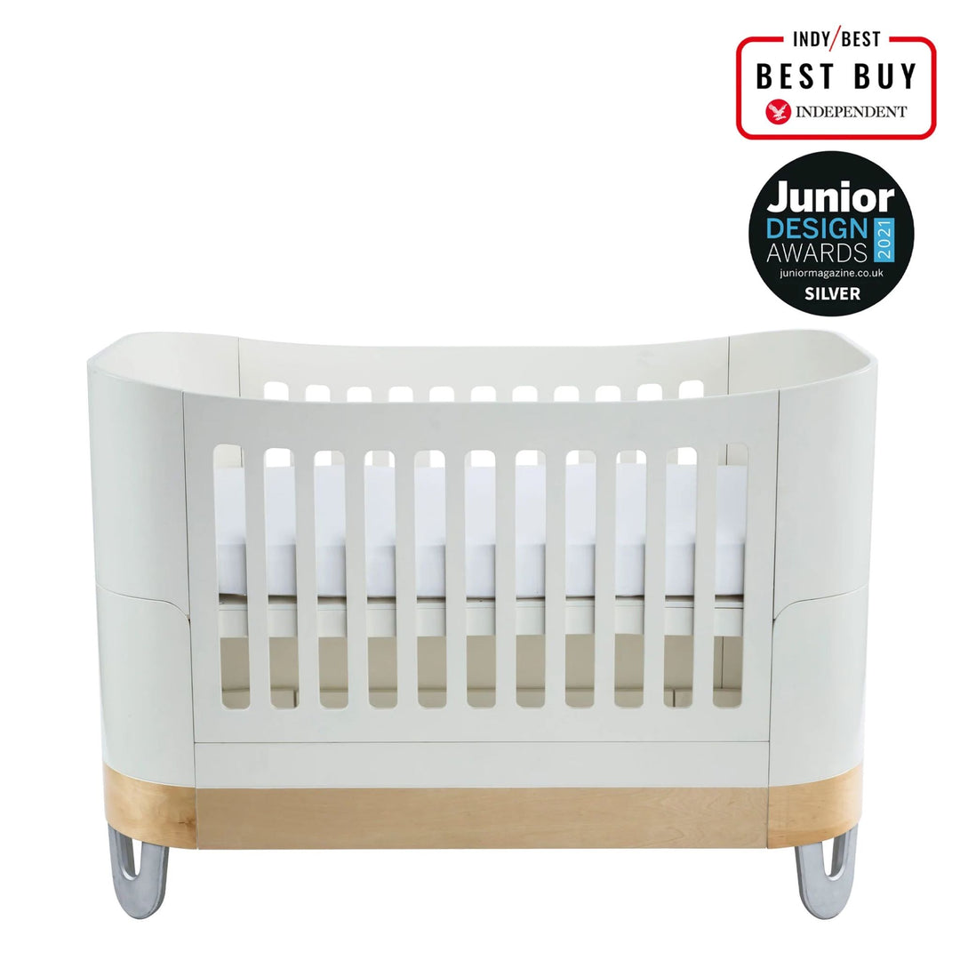 Gaia Baby Serena Cot Bed White Natural. Solid wood cot bed